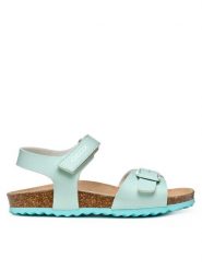Geox Sandały J Adriel J028MC 000BC C3003 S Błękitny. Niebieskie sandały dziewczęce Geox, ze skóry, bez obcasa, bez zapięcia. Za 219.99 zł.
