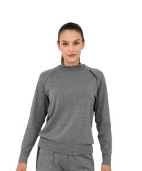 Bluza damska wełniana Brubeck OUTDOOR MERINO. Szare bluzy damskie Brubeck, xl, bez wzorów, z materiału, bez kaptura. Za 249.00 zł.