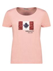 Canadian Peak Koszulka "Jermioneak" w kolorze jasnoróżowym rozmiar: XXL. Różowe bluzki damskie Canadian Peak, xxl, bez wzorów, z bawełny, bez kołnierzyka, bez ramiączek. Za 74.63 zł.