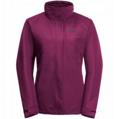 Kurtka Damska 3 W 1 Geisshorn. Fioletowe kurtki damskie Jack Wolfskin, l, bez wzorów, z materiału, bez kaptura. Za 899.99 zł.