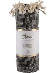 Ottoman Chusta hammam "Raute" w kolorze czarnym - 190 x 105 cm rozmiar: onesize. Czarne chusty damskie Ottoman, bez wzorów, z bawełny. Za 73.93 zł.