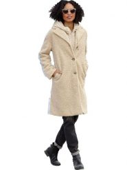 Heine Płaszcz zimowy w kolorze beżowym rozmiar: 48. Brązowe płaszcze damskie Heine, na zimę, bez wzorów, z puchu, bez kaptura. Za 165.99 zł.