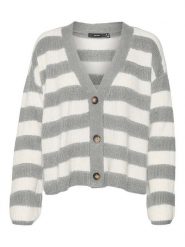 Vero Moda Kardigan "Natahlie" w kolorze szaro-białym rozmiar: XXL. Szare kardigany damskie Vero Moda, xxl, bez wzorów, ze splotem. Za 87.81 zł.