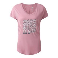 Koszulka Damska Serene Leaves. Czerwone bluzki damskie Dare 2b, s, bez wzorów, bez kołnierzyka, bez ramiączek. Za 45.99 zł.