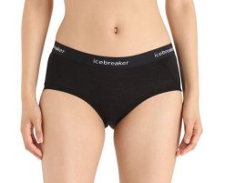 Figi Termoaktywne Damskie Icebreaker Women Sprite Hot pants. Czarne figi Icebreaker, bez wzorów, z dzianiny. Za 149.99 zł.