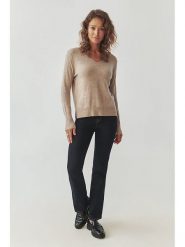 TATUUM Wełniany sweter w kolorze beżowym rozmiar: M. Brązowe swetry klasyczne damskie TATUUM, m, z wełny, bez kołnierzyka. Za 240.99 zł.