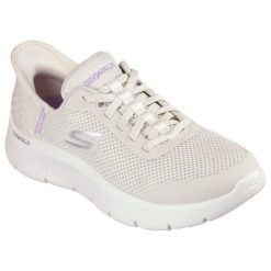 Damskie GO WALK FLEX GRAND ENTRY Slip-On Biały. Białe obuwie sportowe damskie Skechers, z materiału, bez zapięcia, do biegania, Skechers Sport. Za 289.00 zł.