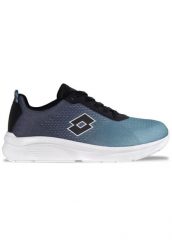 Buty Lotto Relazio - tenisówki miejskie z cholewką z siateczki. Niebieskie trampki damskie Lotto, bez wzorów, z materiału, bez zapięcia. Za 118.99 zł.