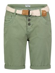 Stitch & Soul Bermudy w kolorze khaki rozmiar: XXL. Brązowe szorty damskie Stitch & Soul, z aplikacjami, ze skóry. Za 97.74 zł.