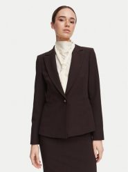 Rinascimento Marynarka CFC0130149003 Brązowy ciemny Regular Fit. Brązowe marynarki i żakiety damskie Rinascimento, l, bez wzorów, z syntetyku. Za 714.99 zł.
