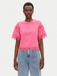Morgan T-Shirt 251-DFUTUR M Różowy Regular Fit. Czerwone t-shirty damskie Morgan, m, bez wzorów, z bawełny, bez kołnierzyka. Za 119.99 zł.