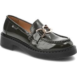 Zielone Mokasyny Nessi Eleganckie Skórzane Buty Damskie. Zielone mokasyny damskie Nessi, na jesień, ze skóry, bez obcasa. Za 339.00 zł.