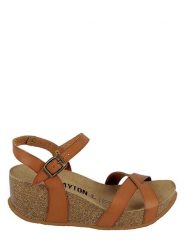 BAYTON Skórzane sandały "Venus" w kolorze brązowym na koturnie rozmiar: 40. Brązowe sandały damskie Bayton, bez wzorów, z otwartym noskiem, bez obcasa, na koturnie, bez zapięcia. Za 203.45 zł.