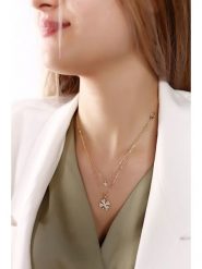 Atelier MIU Pozłacany naszyjnik z zawieszką - dł. 45 cm rozmiar: onesize. Żółte naszyjniki damskie atelier MIU, z cyrkonią, pozłacane. Za 91.77 zł.