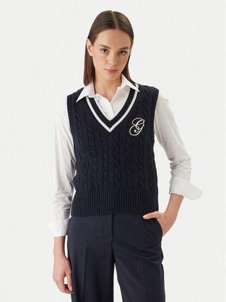 Gant Sweter 4805441 Granatowy Regular Fit. Niebieskie swetry klasyczne damskie Gant, s, z bawełny, bez kołnierzyka. Za 522.99 zł.