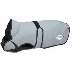 Odblaskowy płaszcz dla psa Weatherbeeta Comfitec moyen. Szare płaszcze damskie WEATHERBEETA, bez wzorów, bez kaptura. Za 237.50 zł.