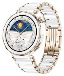 Huawei Watch GT 5 Pro 42mm Elegant Biało-złoty. Białe zegarki damskie szklane. Za 2,099.00 zł.