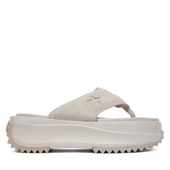 Japonki Converse. Szare klapki damskie Converse, bez wzorów, bez obcasa, bez zapięcia. Za 379.99 zł.