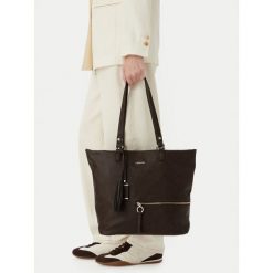 Torebka Lasocki. Brązowe shopper bag Lasocki, bez wzorów, bez dodatków. Za 199.99 zł.