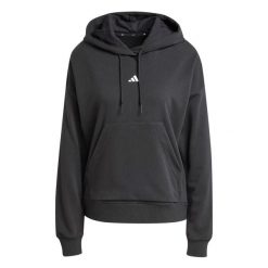 Bluza damska z kapturem adidas Essentials. Czarne bluzy damskie Adidas, l, bez wzorów, z bawełny, z kapturem. Za 251.60 zł.