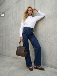 Bawełniana koszula regular fit ze stójką - biały. Białe koszule damskie Sinsay, l, bez wzorów, z bawełny, bez kołnierzyka, bez ramiączek. Za 39.99 zł.
