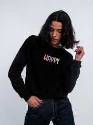 WOOOP Bluza w kolorze czarnym rozmiar: M. Czarne bluzy damskie Wooop, m, bez wzorów, bez kaptura. Za 109.95 zł.