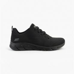 Buty damskie SKECHERS BOBS Sport lekkie czarne sportowe. Czarne obuwie sportowe casual damskie Skechers, bez zapięcia. Za 281.37 zł.