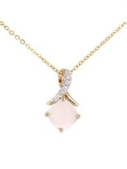 Revoni Złoty naszyjnik z diamentową zawieszką - dł. 46 cm rozmiar: onesize. Żółte naszyjniki damskie Revoni, z diamentem, złote. Za 913.99 zł.