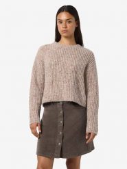 Noisy may Sweter w kolorze beżowym rozmiar: L. Brązowe swetry klasyczne damskie Noisy may, l, ze splotem, bez kołnierzyka. Za 127.35 zł.