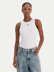 HUGO Body Dasiel 50545196 Biały Slim Fit. Białe body i gorsety Hugo, bez wzorów, z syntetyku. Za 399.99 zł.