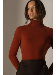 Perfect Cashmere Kaszmirowy golf "Ashley" w kolorze brązowym rozmiar: XL. Brązowe golfy damskie Perfect Cashmere, xl, bez wzorów, z kaszmiru, bez ramiączek. Za 415.45 zł.