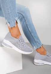 Szare Buty Sportowe Philone. Szare obuwie sportowe casual damskie Renee, z jeansu, do biegania. Za 39.99 zł.