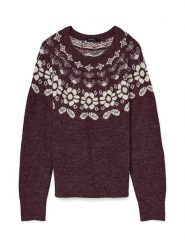 Vero Moda Sweter w kolorze bordowym rozmiar: M. Czerwone swetry klasyczne damskie Vero Moda, m, z wełny, bez kołnierzyka. Za 126.75 zł.