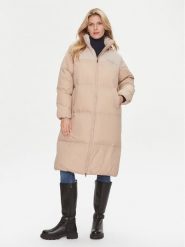 Tommy Hilfiger Płaszcz zimowy New York WW0WW39749 Beżowy Relaxed Fit. Brązowe kurtki damskie Tommy Hilfiger, na zimę, s, bez wzorów, z syntetyku, bez kaptura. Za 1,129.00 zł.