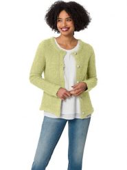 Heine Kardigan w kolorze zielonym rozmiar: 36. Zielone kardigany damskie Heine, bez wzorów. Za 74.11 zł.