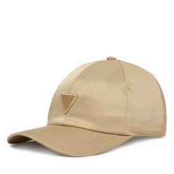 Czapka z daszkiem Guess. Brązowe czapki z daszkiem damskie Guess, z aplikacjami. Za 159.99 zł.