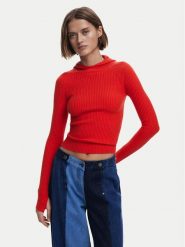 Desigual Sweter 25SWJF19 Czerwony Slim Fit. Czerwone swetry klasyczne damskie Desigual, xl, z syntetyku, bez kołnierzyka. Za 229.99 zł.