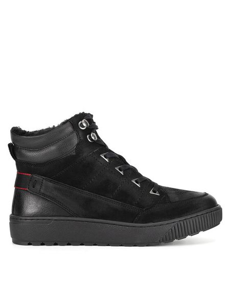 Go Soft Trzewiki WI23-PIKOLA-07 Czarny. Czarne botki damskie GO SOFT, z nubiku, bez obcasa, na płaskiej podeszwie, bez zapięcia. Za 259.99 zł.