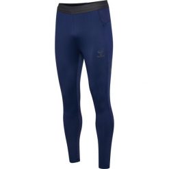 Legginsy Hummel Pro. Niebieskie legginsy damskie Hummel, bez wzorów. Za 287.00 zł.