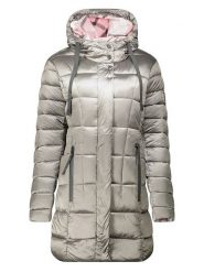 Geographical Norway Płaszcz pikowany "Bulli" w kolorze szarym rozmiar: S. Szare płaszcze damskie Geographical Norway, s, bez wzorów, bez kaptura. Za 208.83 zł.