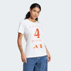 Koszulka Spain Winners. Białe bluzki damskie Adidas, xl, bez wzorów, bez kołnierzyka, bez ramiączek. Za 139.00 zł.