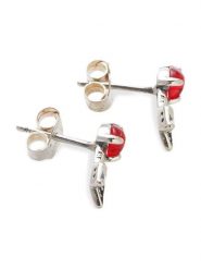Pandora Srebrne kolczyki-wkrętki z cyrkoniami i szkłem Murano rozmiar: onesize. Czerwone kolczyki damskie Pandora, z cyrkonią, srebrne. Za 173.99 zł.