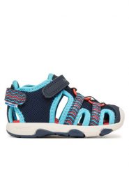 Geox Sandały B Sandal Multy Boy B650FA 0CE14 CF44D M Granatowy. Niebieskie sandały chłopięce Geox, z materiału, bez zapięcia. Za 229.99 zł.