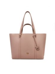 PINKO Torebka Carrie Shopper Big AI 24-25 PLTT 102832 A1LF Różowy. Czerwone shopper bag Pinko, bez wzorów, ze skóry, bez dodatków. Za 989.99 zł.