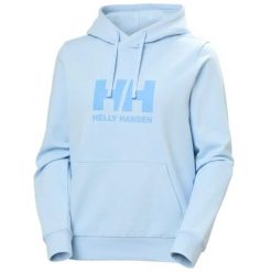 Bluza damska z kapturem Helly Hansen LOGO. Niebieskie bluzy damskie Helly Hansen, na lato, xs, bez wzorów, z bawełny, z kapturem. Za 330.00 zł.