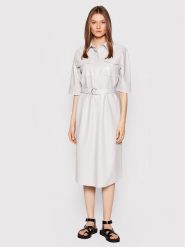 Boss Sukienka z imitacji skóry Dafaro1 50473255 Szary Relaxed Fit. Szare sukienki damskie Boss, bez wzorów, ze skóry, bez ramiączek. Za 1,689.00 zł.