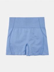 Szorty push-up z wysokim stanem - niebieski. Niebieskie spodenki sportowe damskie Sinsay, l, bez wzorów, z podwyższonym stanem. Za 25.99 zł.