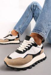 Czarne Sneakersy przed Kostkę na Grubej Podeszwie Kapprine. Czarne obuwie sportowe damskie Renee, przed kostkę, bez zapięcia. Za 89.99 zł.