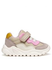 Geox Sneakersy B Ciufciuf Girl B455QB 0FU22 C5378 S Beżowy. Brązowe buty sportowe dziewczęce Geox, ze skóry, bez zapięcia. Za 249.99 zł.
