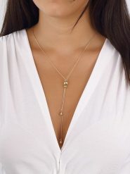 Luja Bijoux Pozłacany naszyjnik - dł. 47 cm rozmiar: onesize. Żółte naszyjniki damskie Luja Bijoux, metalowe. Za 65.85 zł.